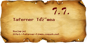 Taferner Tímea névjegykártya
